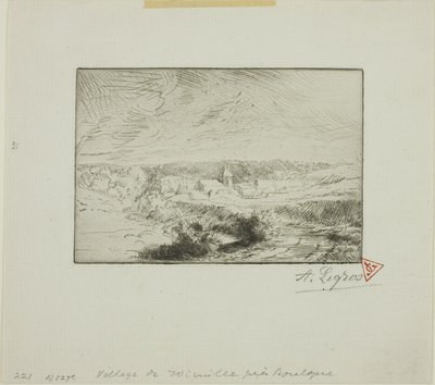 ブローニュ近郊のヴィミール村 作： Alphonse Legros