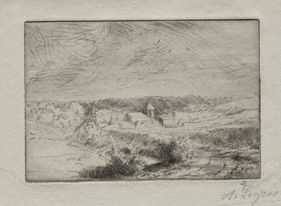 ブローニュ近郊のヴィミール村 作： Alphonse Legros