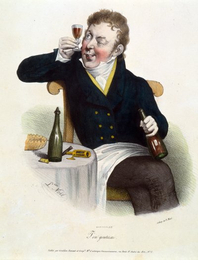 The Wine Taster」1850年 作： Alphonse Leon Noel