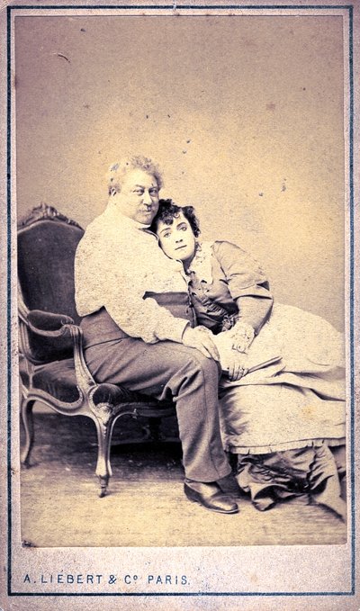 Alexandre Dumas and Miss Menken by Alphonse Liebert & C (photo) 作： Alphonse Liebert