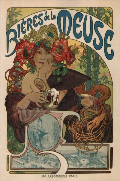 Cervejas do Mosa 作： Alphonse Marie Mucha