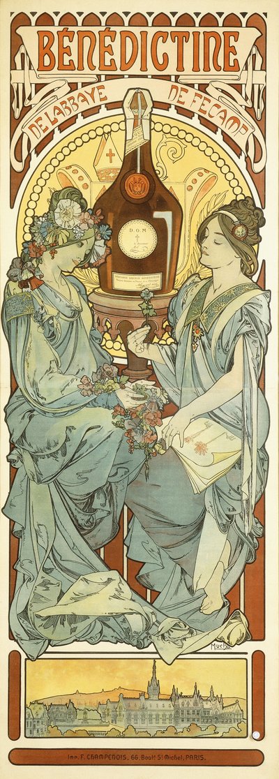 ベネディクト会、1898 作： Alphonse Mucha