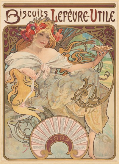 ルフェーヴル・ユティルのクッキー 作： Alphonse Marie Mucha