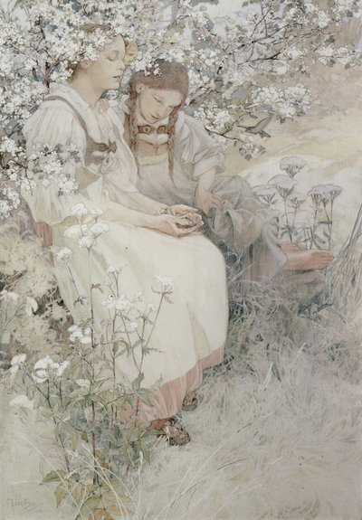 心の清い者は幸いである。 作： Alphonse Marie Mucha