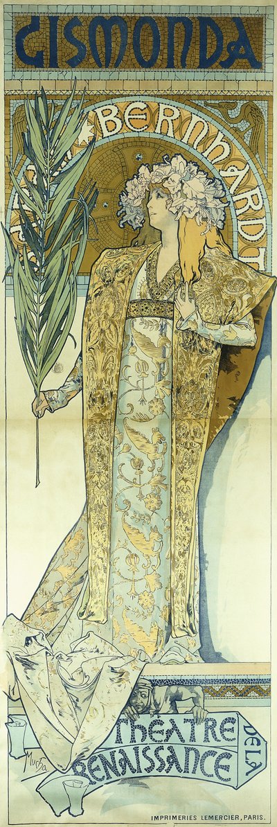 ギスモンダ、1894年頃 作： Alphonse Mucha