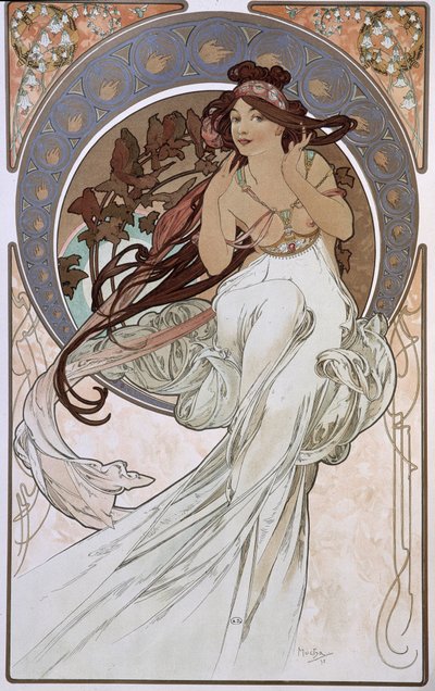 ミュシャの「ラ・ムジーク 作： Alphonse Mucha