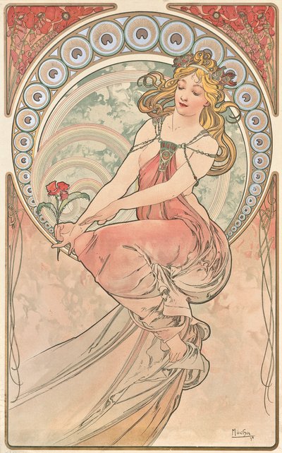 絵画、1898 作： Alphonse Mucha