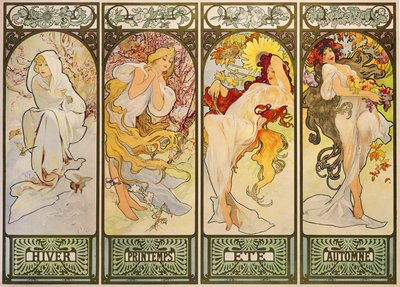 四季 作： Alphonse Marie Mucha