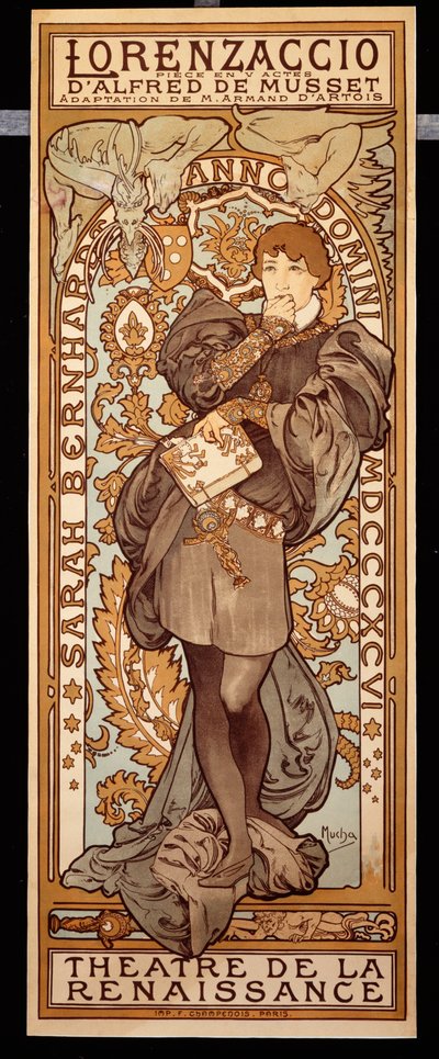 ロレンツァッチョ、1896 作： Alphonse Mucha