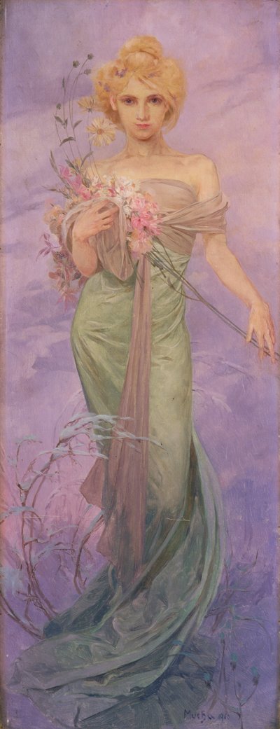 春 作： Alphonse Mucha