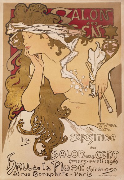 サロンデセント、1896年 作： Alphonse Mucha