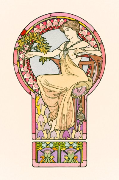 無題の装飾文書 作： Alphonse Marie Mucha
