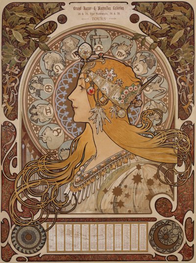 干支、グランドバザール＆ニューギャラリー、ツアー 作： Alphonse Mucha