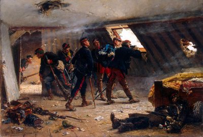 普仏戦争の様子、1875 年。 作： Alphonse Marie Neuville de