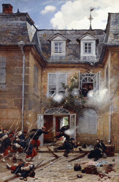 驚きの攻撃、メス、1884 作： Alphonse Marie de Neuville