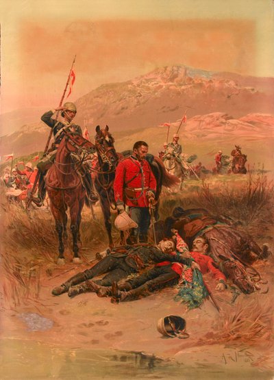 勇者の最後の眠り、イザンドルワナ、ズールー戦争 作： Alphonse Marie de Neuville
