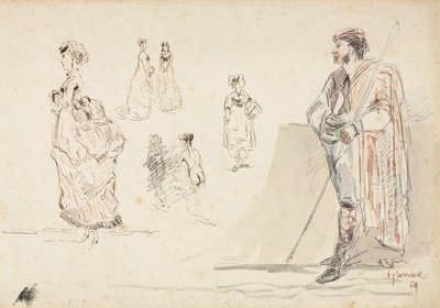 図のスケッチ、1869年。 作： Alphonse Marie de Neuville