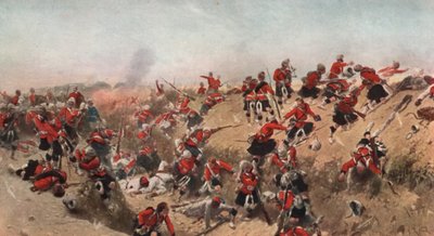 エジプトのブラックウォッチによるテルエルケビールの襲撃、1882年 作： Alphonse Marie de Neuville