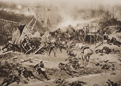 シャンピニーの戦い、1870年11月30日、HGウェルズの「歴史のあらまし」第2巻、1920年出版 作： Alphonse Marie de Neuville