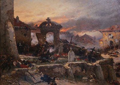 サンプリヴァの墓地、1870年8月18日、1881年 作： Alphonse Marie de Neuville