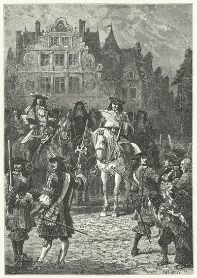 1685年のルイ14世によるナントの布告の取り消しの宣言 作： Alphonse Marie de after Neuville