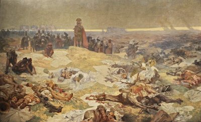 グルンヴァルトの戦いの後。北スラブの連帯サイクルスラブ叙事詩 作： Alphonse Mucha