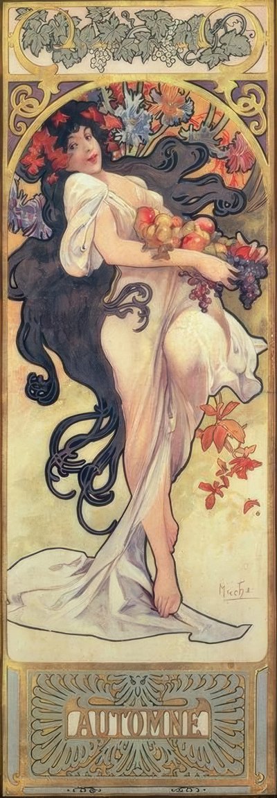 秋 作： Alphonse Mucha
