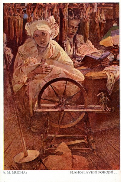 「彼らは地球を継承するため、柔和な人は幸いです」、1906 作： Alphonse Mucha