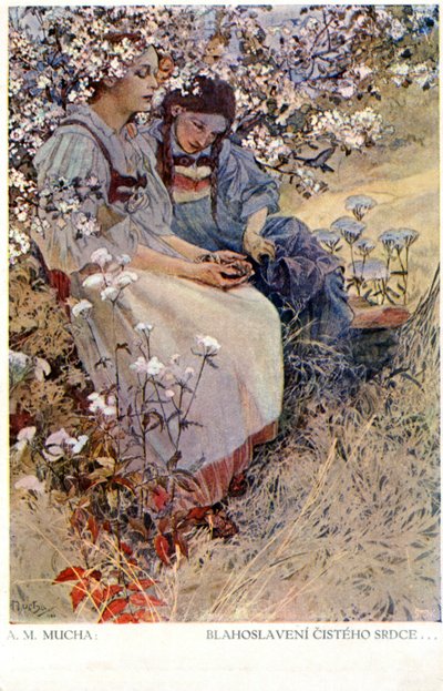 「心の純粋な人は幸いです。彼らは神を見るでしょう」、1906 年 作： Alphonse Mucha