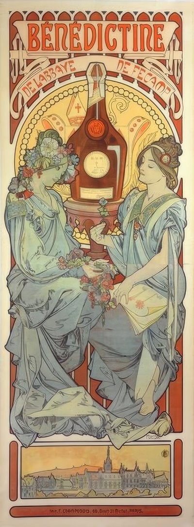 ベネディクティン 作： Alphonse Mucha