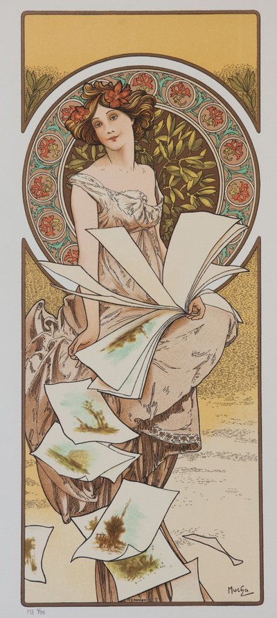 シャンペノアカレンダー、1897年頃。 作： Alphonse Mucha