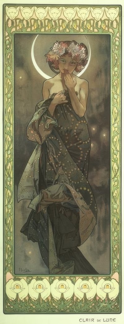 月光 作： Alphonse Mucha