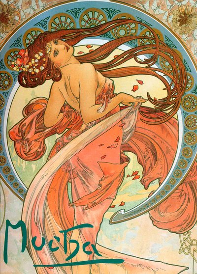 シリーズからのダンス、芸術、1898 作： Alphonse Mucha