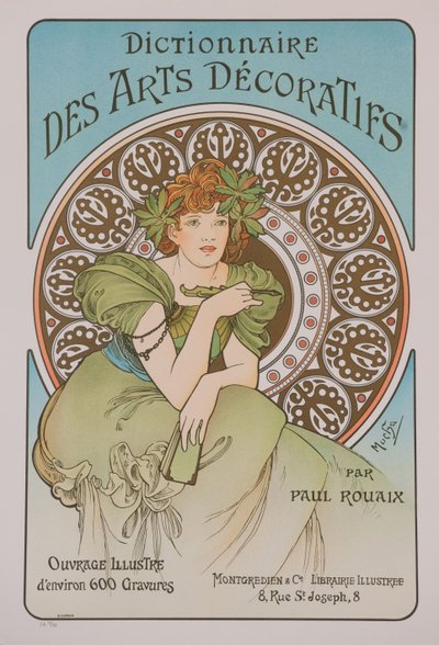 装飾芸術の辞書、1902。 作： Alphonse Mucha