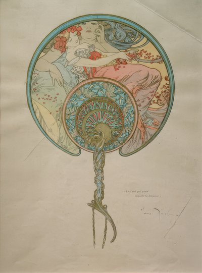扇風機のドラフト 作： Alphonse Mucha