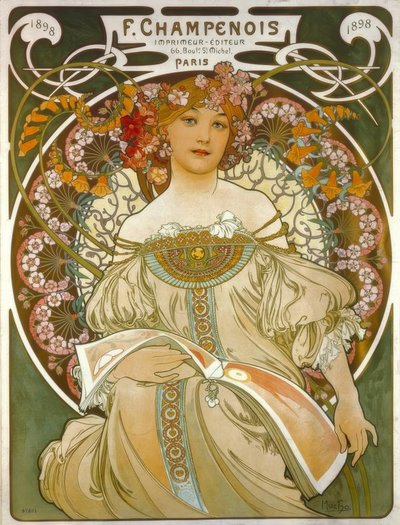 F.シャンペノア-プリンター-出版社（..） 作： Alphonse Mucha