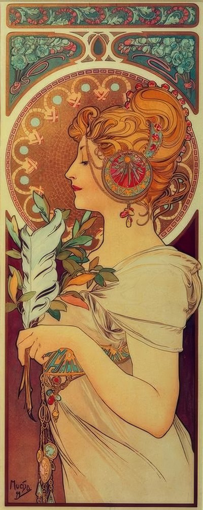 フェザー 作： Alphonse Mucha