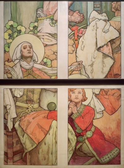 プラハの聖ヴィート教会の窓 作： Alphonse Mucha