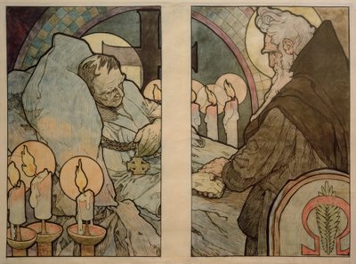 プラハの聖ヴィート教会の窓、厚紙 1931年 作： Alphonse Mucha