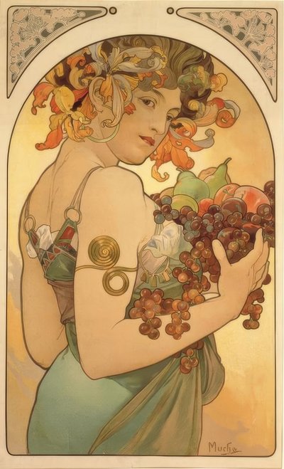 フルーツ 作： Alphonse Mucha