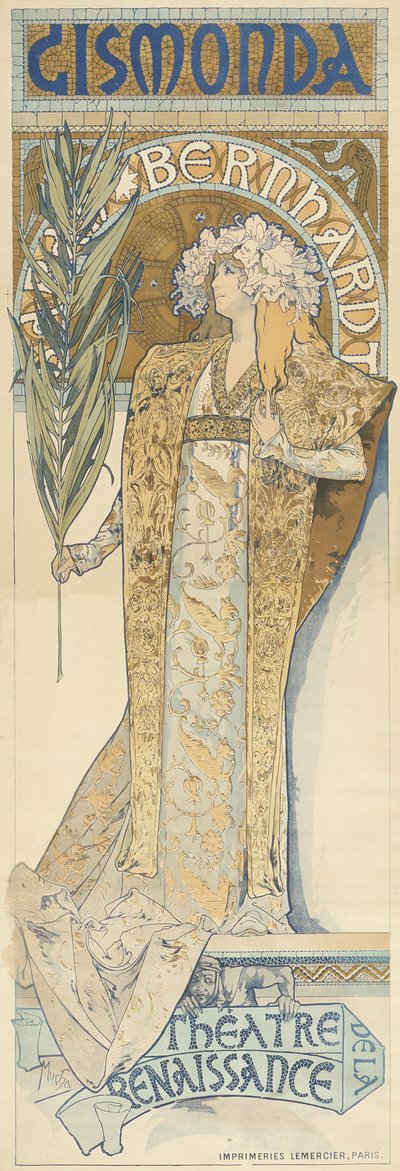 ギスモンダ、1894〜95年 作： Alphonse Mucha