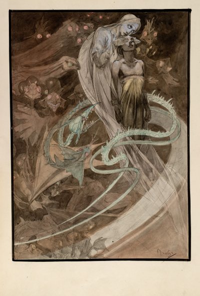 イラスト版ル・ペーターのイラスト 作： Alphonse Mucha