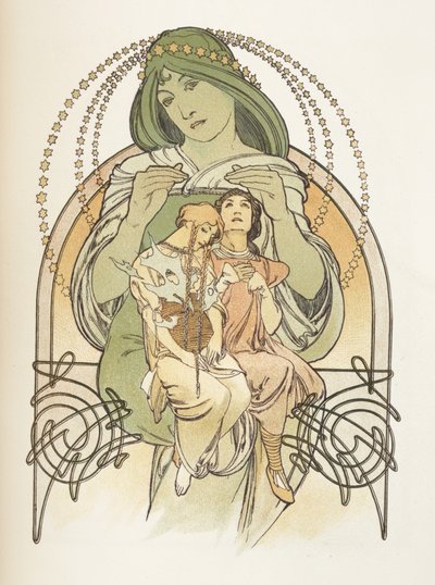 イルゼーのイラスト、トリポリ王女、1897年 作： Alphonse Mucha