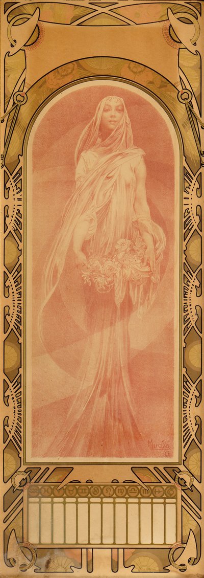 召喚、1897 作： Alphonse Mucha