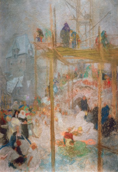 クレムシェールのヨハン・ミリッチュ／A.ミュシャのトリプティクのための習作 作： Alphonse Mucha