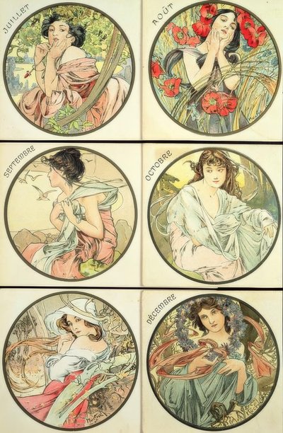 7月8月9月10月11月12月 作： Alphonse Mucha