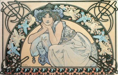 桜の花 作： Alphonse Mucha