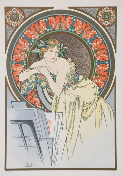 ケシの女、1898年。 作： Alphonse Mucha