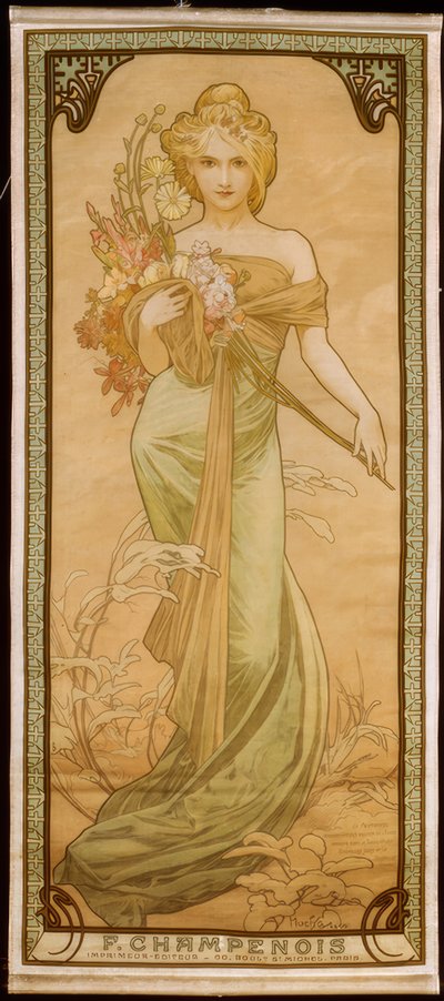 春 作： Alphonse Mucha