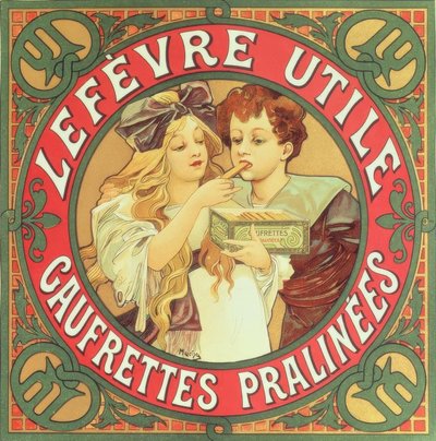 Lefèvre-Utile- Pralineウェーハ 作： Alphonse Mucha